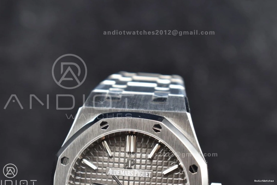 SA3120 1030 Dial Royal Best 37mm Gray SS on 1:1 Textured SS Bracelet Oak Edition Clone Super 15450 MultiPurpose ZF 0910